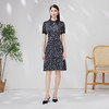 EITIE爱特爱夏季新款短袖立领收腰显瘦印花连衣裙7007748 商品缩略图2