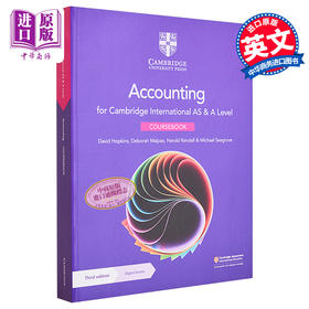 【中商原版】剑桥大学出版NEW Cambridge International AS & A Level Accounting Coursebook with Digital Access (2