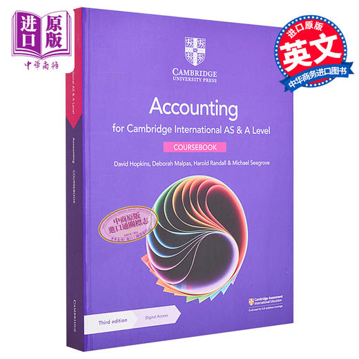 【中商原版】剑桥大学出版NEW Cambridge International AS & A Level Accounting Coursebook with Digital Access (2 商品图0