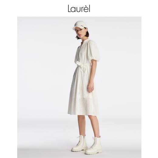 Laurel劳芮23法式气质镂空泡泡袖连衣裙LWL342Y14500 商品图7