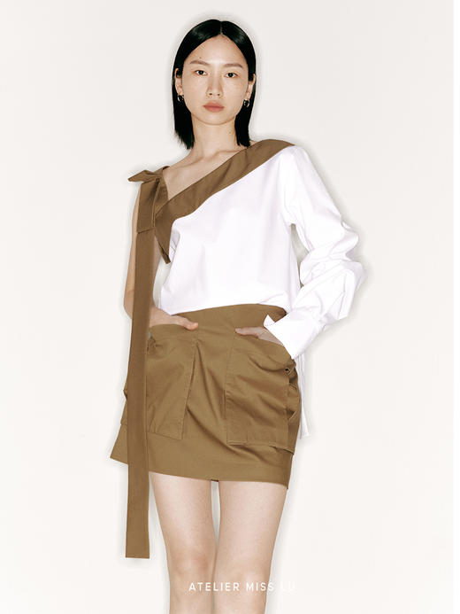 【徒步少女】大口袋造型高腰短裙/2300017 商品图1