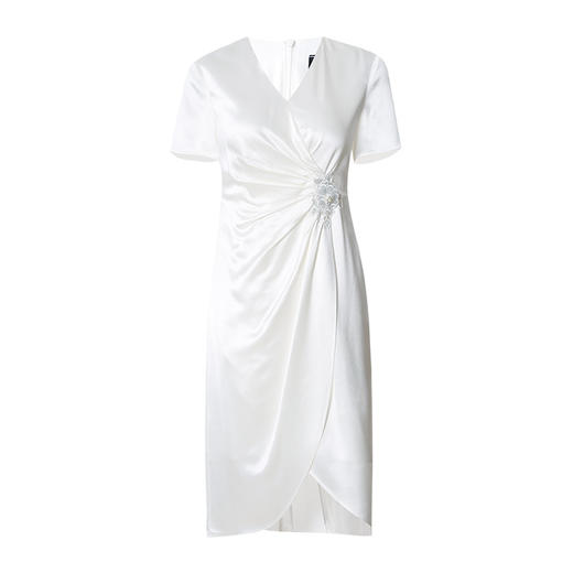 EITIE爱特爱夏季新款洋气优雅显瘦不规则裙摆礼服连衣裙7077701 商品图5