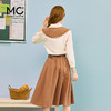mc2七分袖衬衫半身裙两件套女装2023春季新款可脱卸披肩洋气套装 商品缩略图3