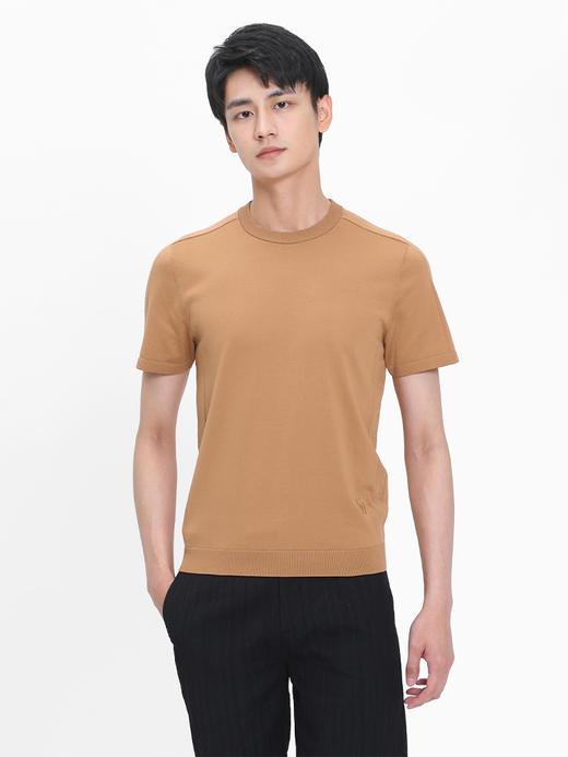 callisto橙色凉感丝棉圆领T恤  SRTSS055C 商品图0