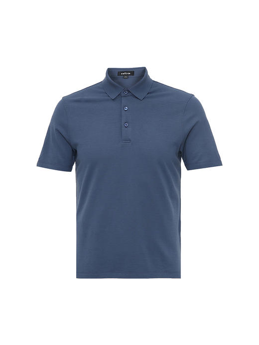 callisto灰蓝超细羊毛翻领T恤 SRTSS116C 商品图3