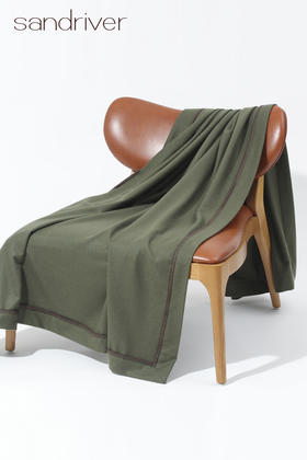 羊绒折边绣花毯  SJF95P722W（小号）