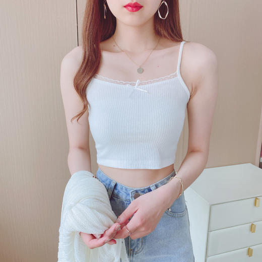【性感迷人❗️夏季新款少女小吊带】柔美又贴身，清新可爱，精致动人，日系风格，温柔甜美，内搭蕾丝碎花背心外穿上衣服女装 商品图6
