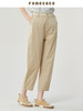 famecoco范可儿纯棉松紧腰休闲裤女士夏季薄款宽松运动花边裤子FAB3GA003 商品缩略图1