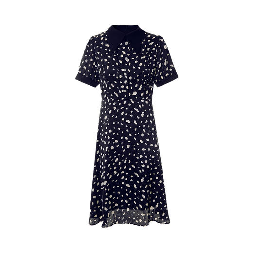 EITIE爱特爱夏季新款短袖立领收腰显瘦印花连衣裙7007748 商品图5