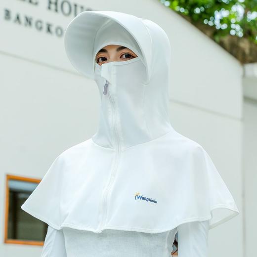 夏天女防晒衣帽披肩披风斗篷全脸面护颈开车防紫外线UPF50+ 商品图3