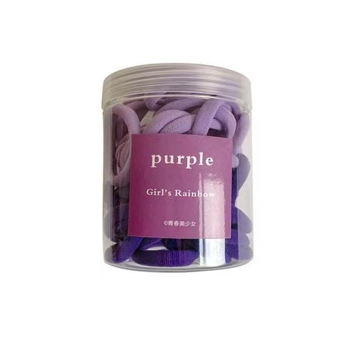 「50条罐装！6色可选」少女无接缝毛巾圈发绳 彩色发圈弹力头绳糖果色皮筋配饰 商品图4