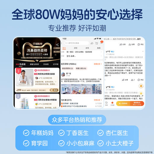 朔茂Sonmol 经典款电动喷雾洗鼻器 鼻炎鼻腔冲洗器 儿童大人家用鼻炎鼻腔喷雾 商品图3