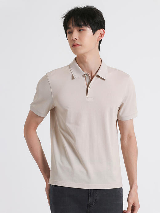 callisto米色聚酯纤维混纺短袖T恤 SSTSS148C 商品图1