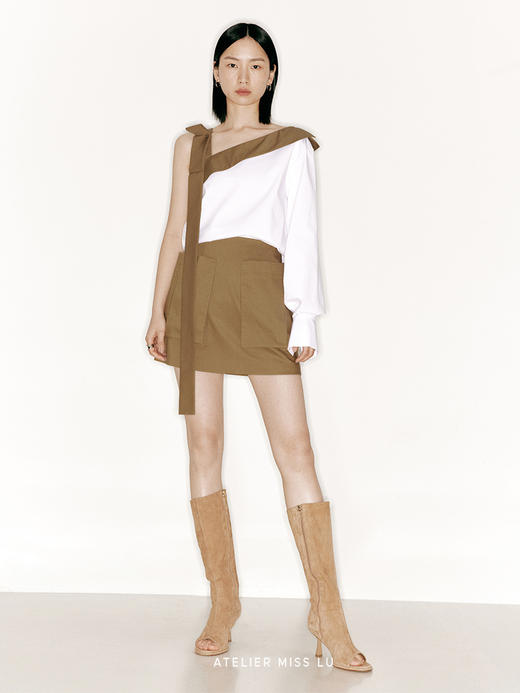 【徒步少女】大口袋造型高腰短裙/2300017 商品图0