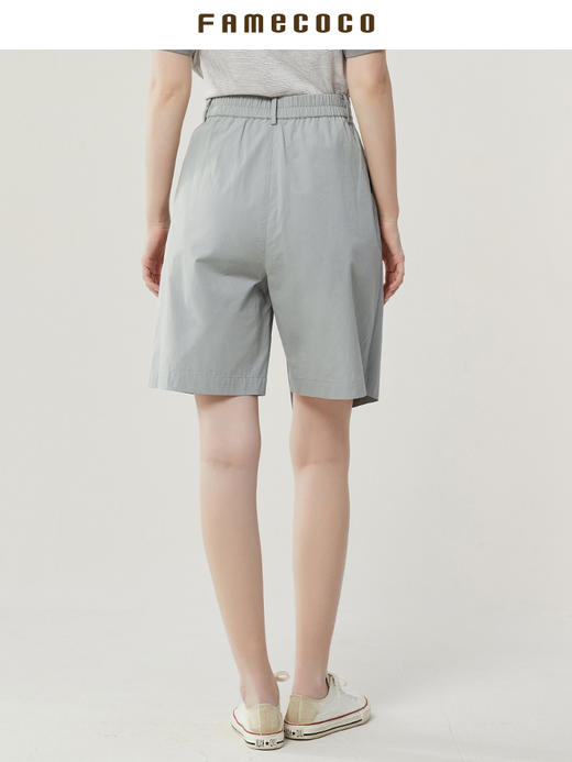 famecoco范可儿不规则拼接半身裤裙女新款夏松紧腰五分裤短裤FAB3GE001 商品图2