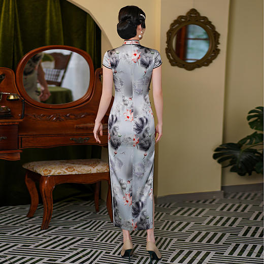 复古改良日常，真丝桑蚕丝旗袍WXG-C305 商品图4