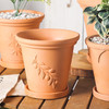 浮雕红陶花盆 吸水透气泥陶盆庭院绿植花卉国际盆 商品缩略图10
