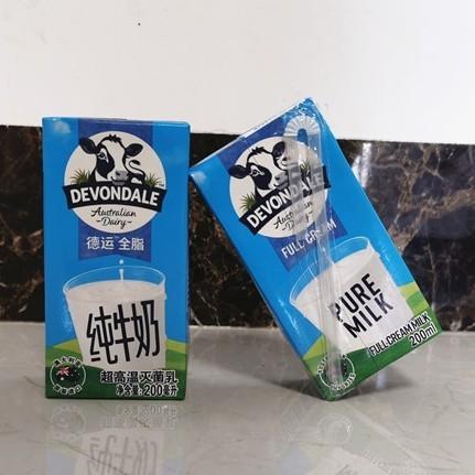 德运全脂牛奶200mlx12 商品图3