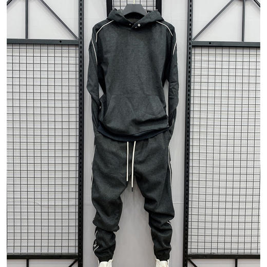 裁缝学苑MQ23新款运动套装纸样男装套头连帽长袖卫衣上衣裤子样板 商品图3