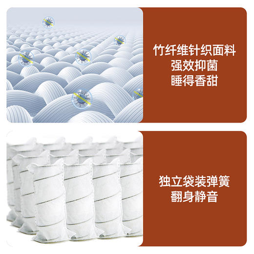 喜梦宝床垫竹炭纤维面料25cm凝胶记忆棉多功能床垫 商品图2