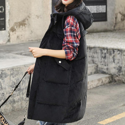 裁缝学苑AG119女士连帽马甲纸样女中长款棉衣外套服装样板图裁剪 商品图2