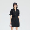 谜底短袖连衣裙2023夏季新款简洁通勤OL风气质中长裙女235ML6046 商品缩略图0