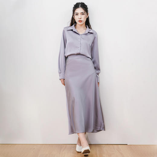 Avann醋酸感缎面鱼尾半裙23211 商品图9