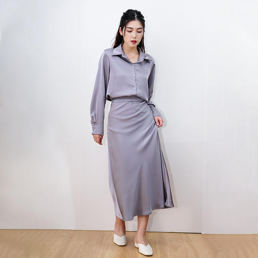 Avann醋酸感缎面衬衫23210 商品图9