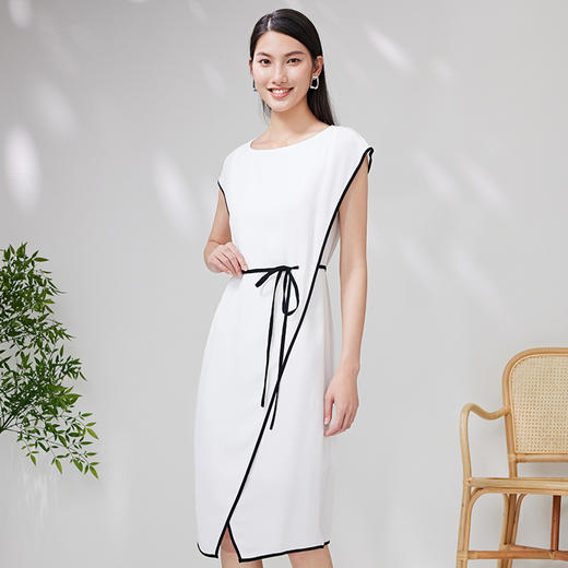 EITIE爱特爱夏季新款时尚飞袖收腰显瘦通勤百搭连衣裙7007716 商品图1