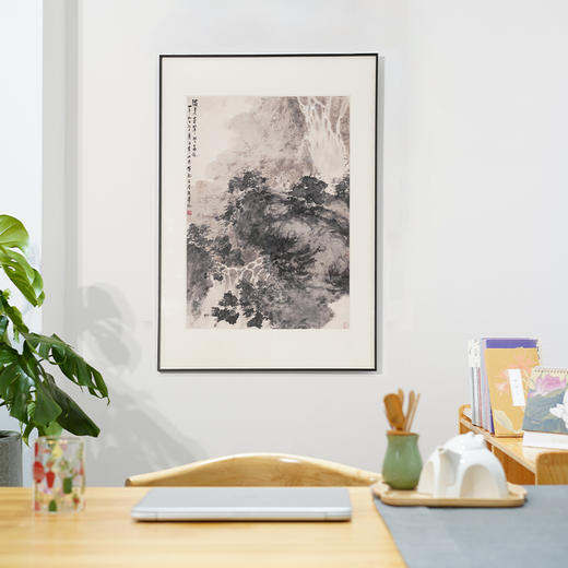 傅抱石《满身苍翠惊高风》 博物馆原版复刻画 大金属卡纸框（付款后15天发货） 商品图3