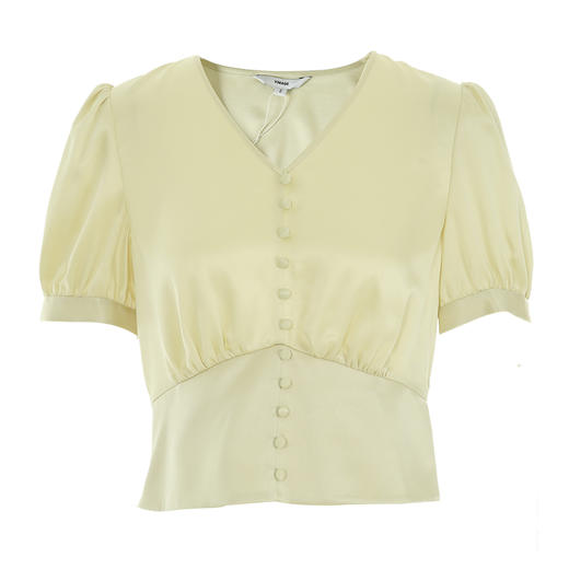 VIMAGE纬漫纪夏季新款V领泡泡袖修身短款小上衣女V1913536 商品图6