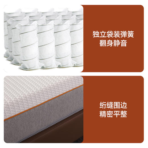 喜梦宝床垫抗菌防螨面料20cm独袋静音弹簧家用床垫护脊软硬垫子 商品图3