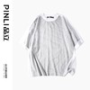 PINLI品立夏季新款宽松T恤拼接蝙蝠袖休闲男上衣拼料条纹体恤B232111039 商品缩略图5