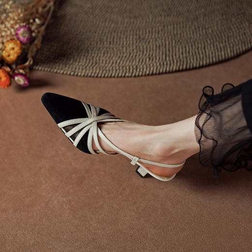 优雅百搭，全皮小高跟罗马鞋DJC-850 商品图6