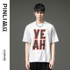 PINLI品立夏季新款男士印花拼接织带圆领短袖T恤BG231111063 商品缩略图2