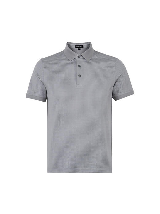 callisto灰色棉混纺短袖翻领T恤 SSTSS118C 商品图3