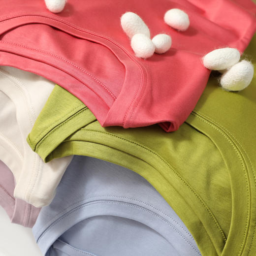 【JANNAH】新16色凉感免烫桑蚕丝丝光棉女款盒子T恤 商品图3