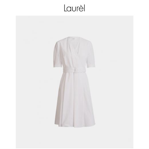 Laurel劳芮23春夏气质深v叠片收腰连衣裙LWL342Y08900 商品图0