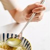 「9.9元包邮！两色可选」不锈钢加深加厚勺子 长柄家用餐饮用具喝汤勺大头圆勺小汤匙调羹粥勺 商品缩略图3