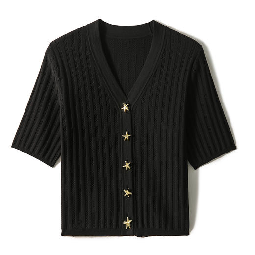 【开春归来！海星扣针织短袖】YOOEMN 海星扣针织短袖 2色可选 冰麻丝材质 让整个夏天都凉爽！ 商品图3