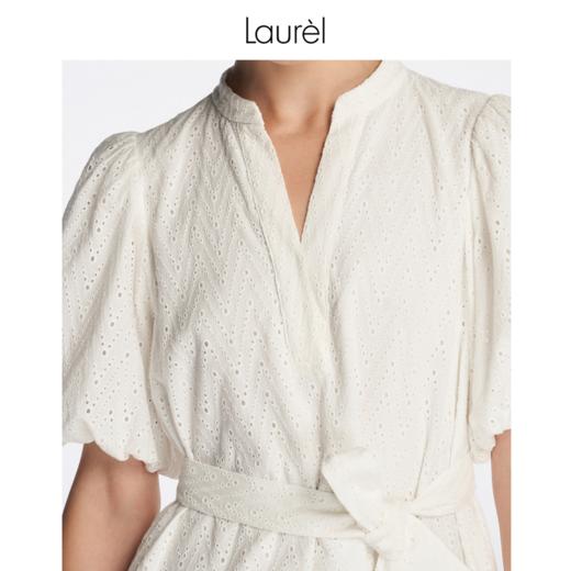 Laurel劳芮23法式气质镂空泡泡袖连衣裙LWL342Y14500 商品图11