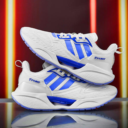 「三款配色！荧光款」2023新款运动鞋男跑步鞋软底休闲鞋网面运动鞋 商品图1