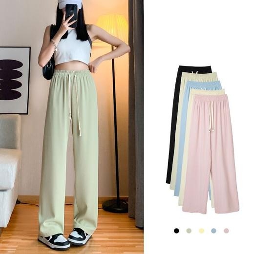 【天热必入！会“降温”的裤子】元气马卡龙阔腿裤，超轻透气，谁穿了都夸你腰细腿长！休闲百搭阔腿裤 肉肉腿直接再见！面料感十足轻薄透气 丝丝冰凉 商品图1