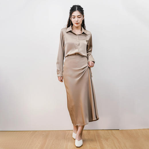 Avann醋酸感缎面鱼尾半裙23211 商品图6