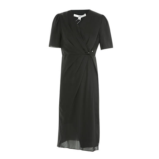 VIMAGE纬漫纪夏季新品V领高腰显瘦气质连衣裙V1907536 商品图6