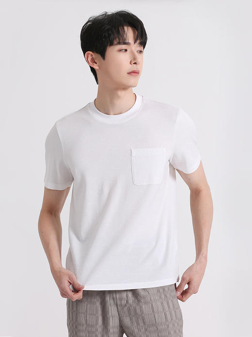 callisto白色全棉短袖T恤 SSTSS043C 商品图1