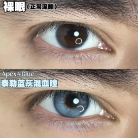 正品日抛 | Bollycon系列泰勒蓝灰美瞳 | 直径14.2着色直径13.3 | 韩国产