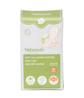 纽派妮棉柔430mm夜用卫生巾4片