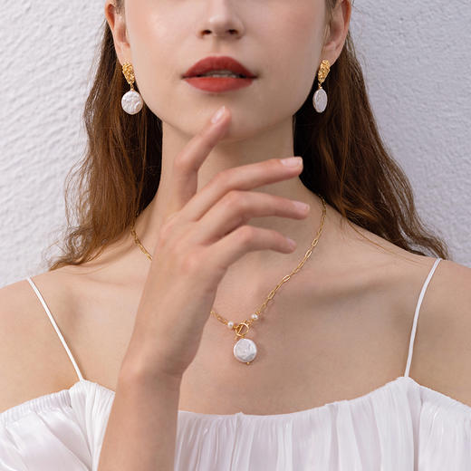 【石榴婆专享】Manreya玛芮雅巴洛克珍珠丨耳钉、耳夹、项链 商品图4