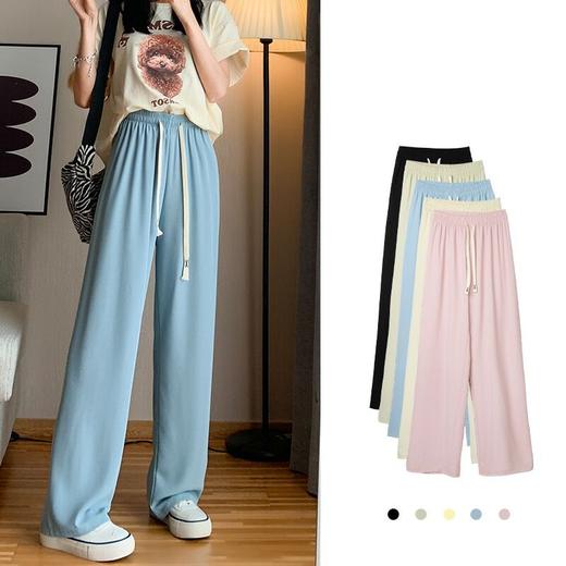【天热必入！会“降温”的裤子】元气马卡龙阔腿裤，超轻透气，谁穿了都夸你腰细腿长！休闲百搭阔腿裤 肉肉腿直接再见！面料感十足轻薄透气 丝丝冰凉 商品图0
